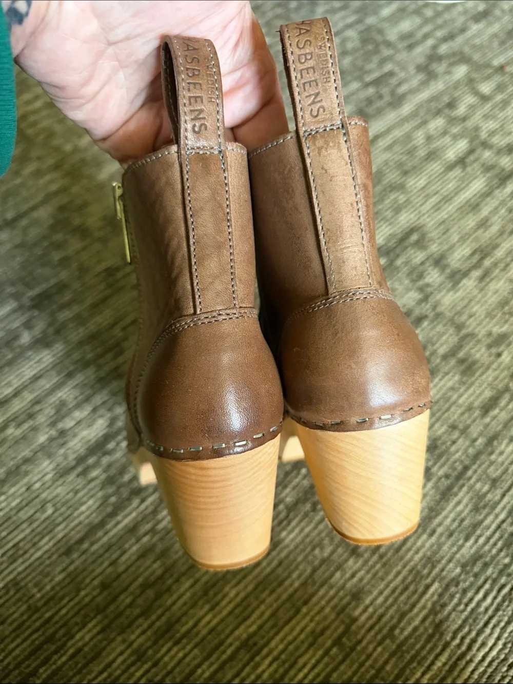 Swedish Hasbeens Zip It Emy Boots Size 37